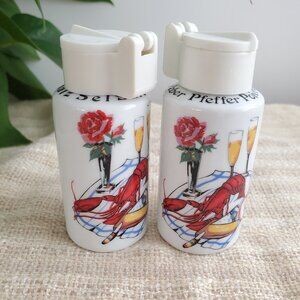 Vintage Salt & Pepper Shakers Tale of The Code Lobster Champagne